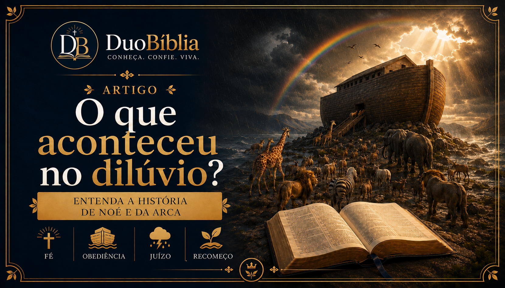 Artigo: O que aconteceu no dilúvio? Entenda a história de Noé e da arca